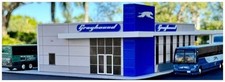 Iconic Replicas 1:87th Scale Greyhound Bus Station E-Z Assembly Kit