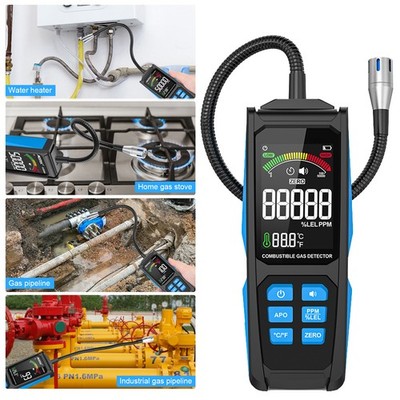 Gaslecksuchgerät Gasdetektor Gasmessgerät 0-100% LEL 50-50000 PPM Brennbare Gas