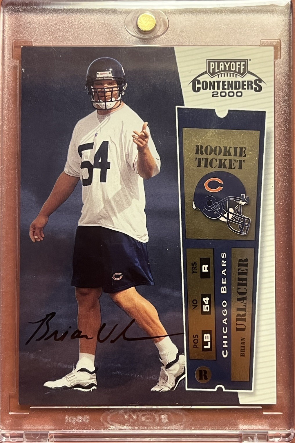 Brian Urlacher Playoff Contenders #103 Championship Ticket-Autograph
