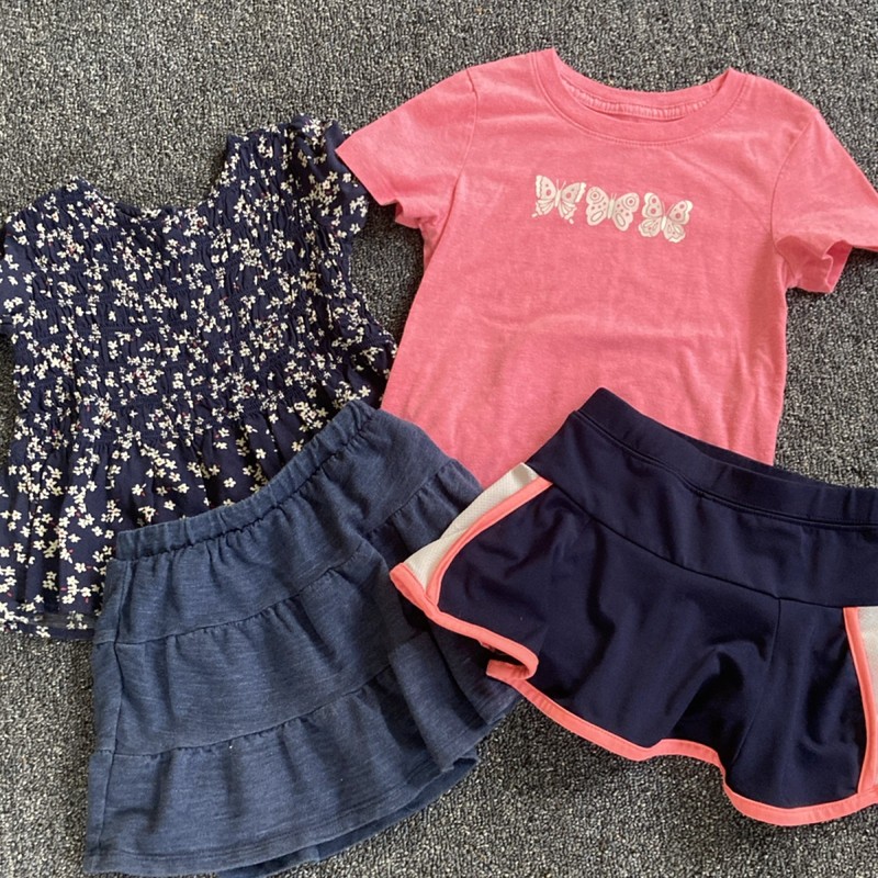 CUTE tops and skorts size 3T.  All pieces are in gently worn great condition. 