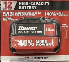 Bauer 20V 12.0Ah 2109C-B High Capacity Lithium-Ion Battery. NEW