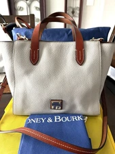 Dooney & Bourke Pebble Grain-Bone Tote Crossbody Satchel Purse