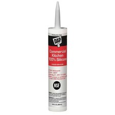 Dap Silicone Sealant, 10 oz, Cartridge, Stainless Steel, Silicone Base,