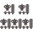 50 PCs Box Bein Retro Holzkasse Protektor Zinklegungsbox Dekorative Fuß