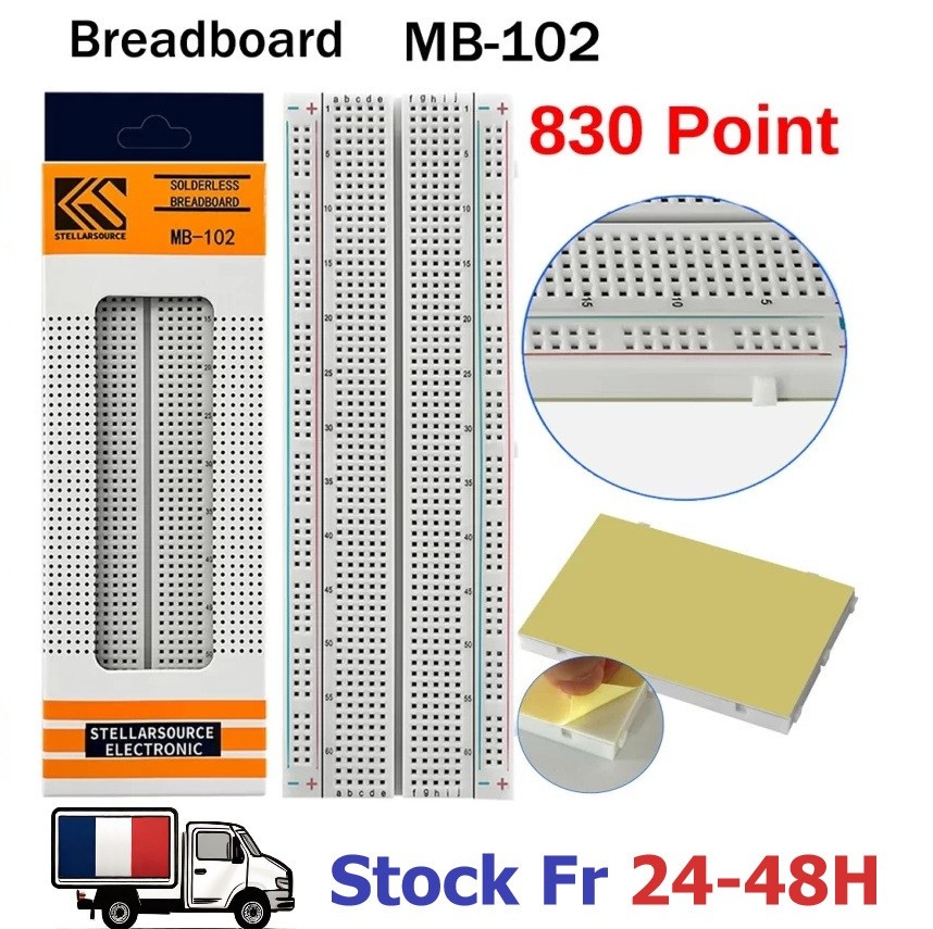 Breadboard 830 points - plaque d'essai