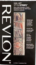 Revlon REAL NAIL ENAMEL 16 Style Strips MARBLE ARTS Purple+Brown+Beige+Blue+Pink