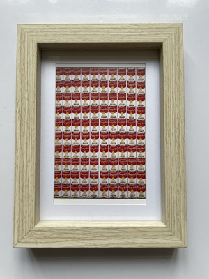 ANDY WARHOL 100 CAMPBELL'S SUPPENDOSEN 1962 DRUCK AUF KARTENRAHMEN'