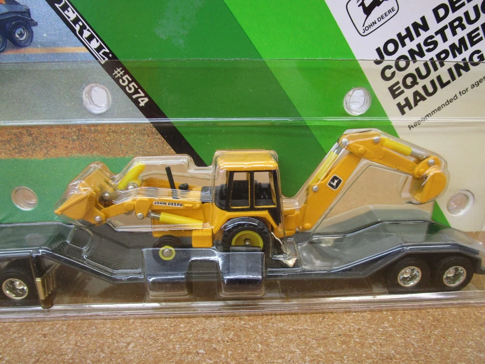 John Deere Construction Hauling set Backhoe semi truck ERTL 1/64 diecast B13Z - Image 4 of 4