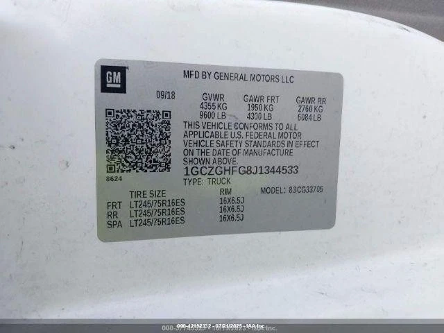 Motor soplador de climatización delantero usado se adapta a: camioneta Chevrolet Express 3500 2018 delantera G Foto 2 de 4