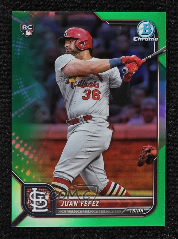 2022 Bowman Chrome Green Refractor 78/99 Juan Yepez #26 0lj0