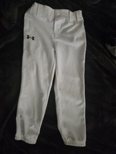 Under Armour Boys Baseball Pants- White Size 6
