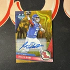 2023 BOWMAN UNIVERSITY CHROME-GOLD REFRACTOR JAXSON DART AUTO /50!! NY GIANTS QB