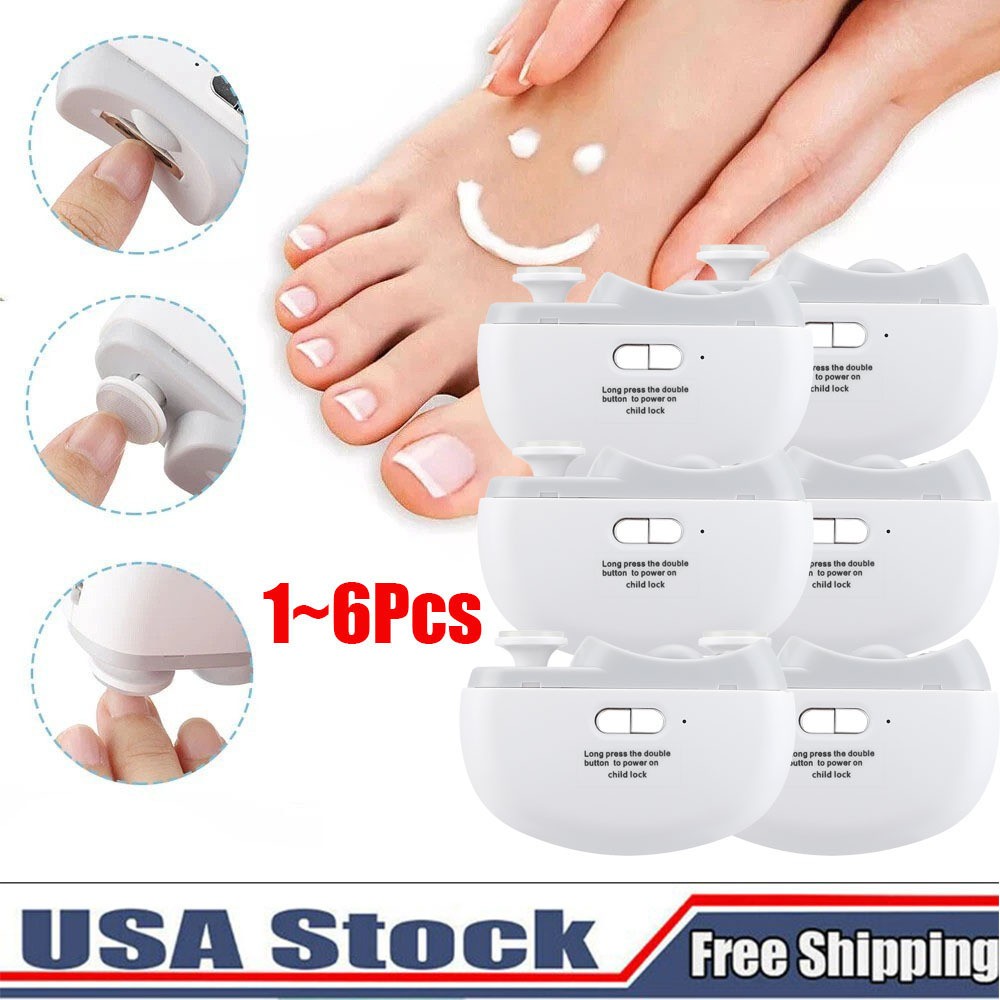 Electric Nail Clippers Automatic LED Light Trimmer Toe Cutter USB Rechargeable