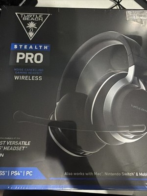 Turtle Beach Stealth Pro Wireless Noise Cancelling Gaming Headset - PS5 -Sealed!