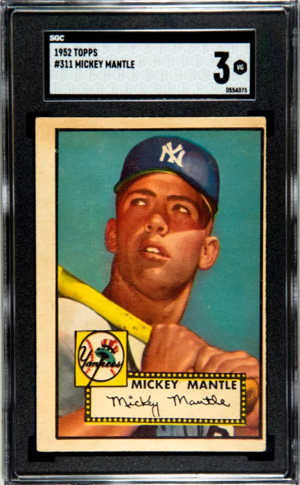 1952 Topps Mickey Mantle #311 SGC 3
