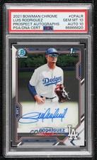 2021 Bowman Chrome Prospect Auto Luis Rodriguez #CPA-LR PSA 10 GEM MT Auto 09om