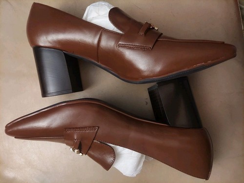 Liz Claiborne "Melba" Brown Block Heel Loafer Pumps Size 10M - Picture 2 of 10