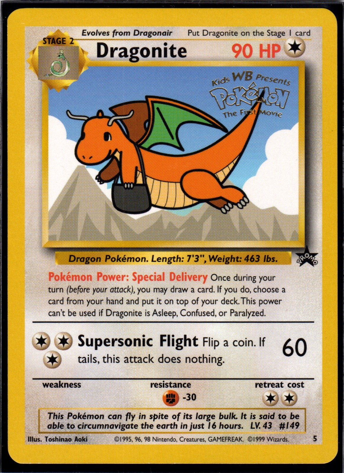 Dragonite 5 P Wizards Black Star Promos Pokemon NM/M