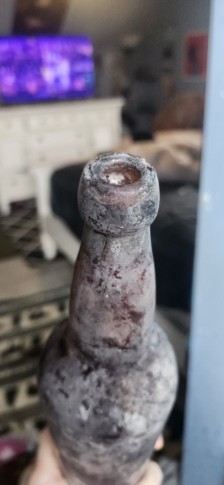 ⭐️Big Beautiful Brown Applied Blob Top Circa 1880s Beer Bottle⭐️