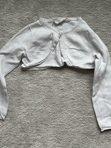 Weißes Bolero Jäckchen für Mädchen ￼