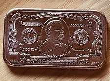  Grover Cleveland copper novelty bar.