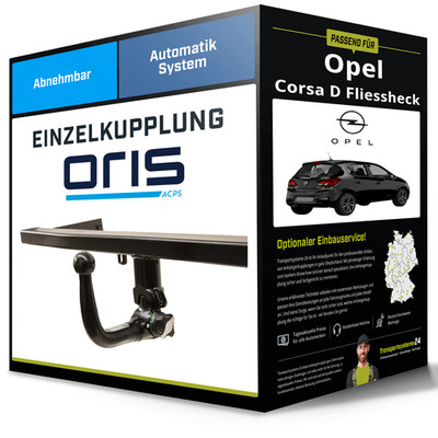 Abnehmbare Anhängerkupplung für OPEL Corsa D Fliessheck 06-14 Typ S07 Oris NEU