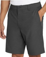 Banana Republic Men  s Comfort Flat Front Shorts, Stretch Waistband Black/Blue/Gr