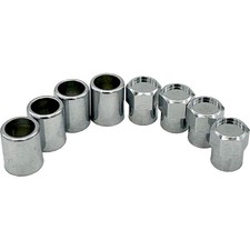 Tire Valve Stem Chrome Sleeve And Hex Chrome Valve Cap Set