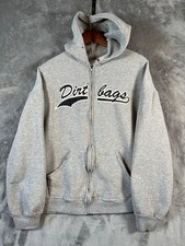 Vintage Russell Athletics Hoodie Mens XL Gray San Diego State Dirtbags Full Zip