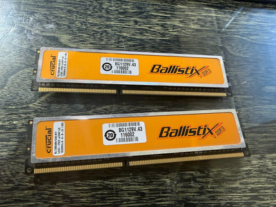 Total 16GB (2x8GB) Crucial Ballistix Desktop Ram 1600MHZ  BL12864BN1608 w/heatsi