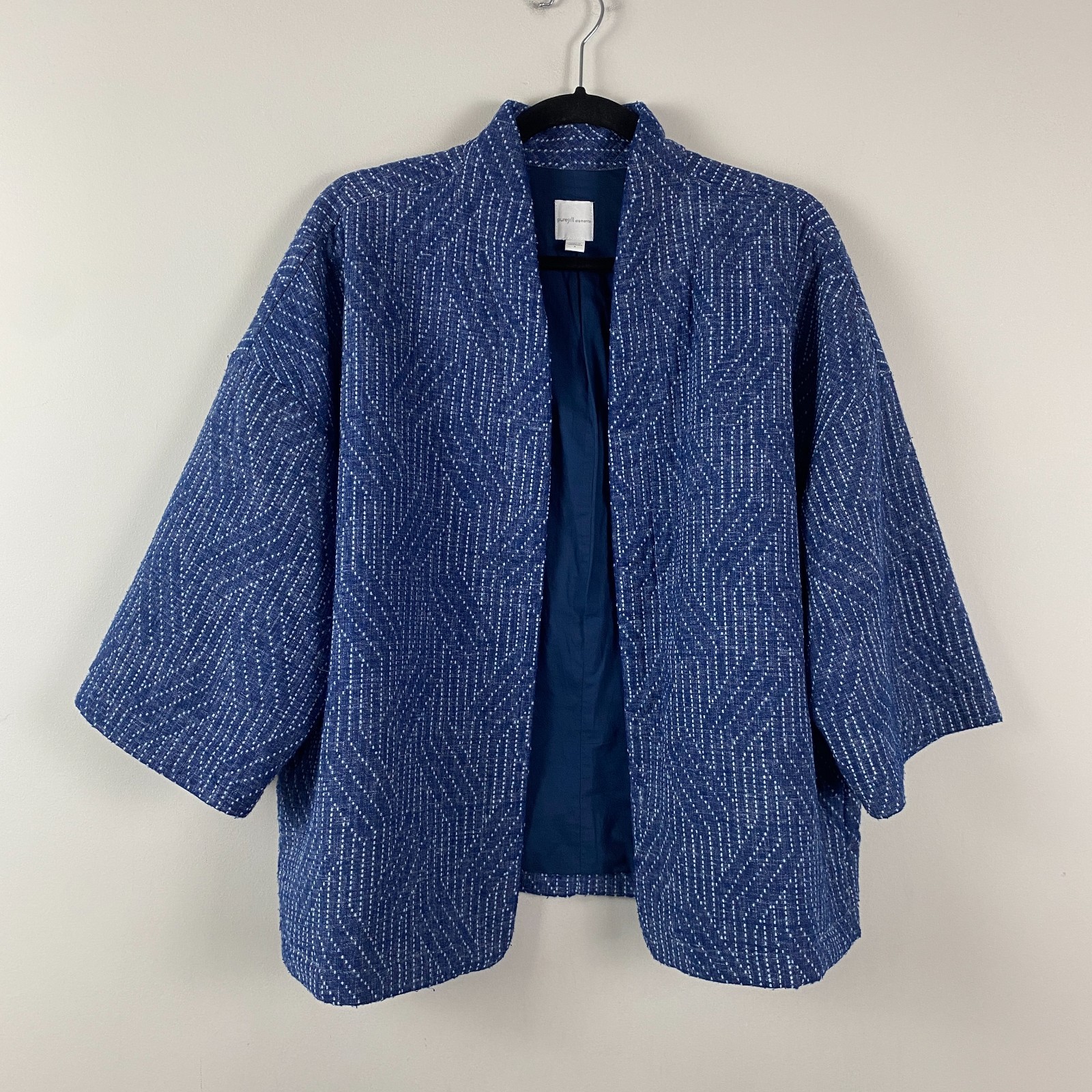 J. Jill Elements Open Front Jacket Size Large Blu… - image 1