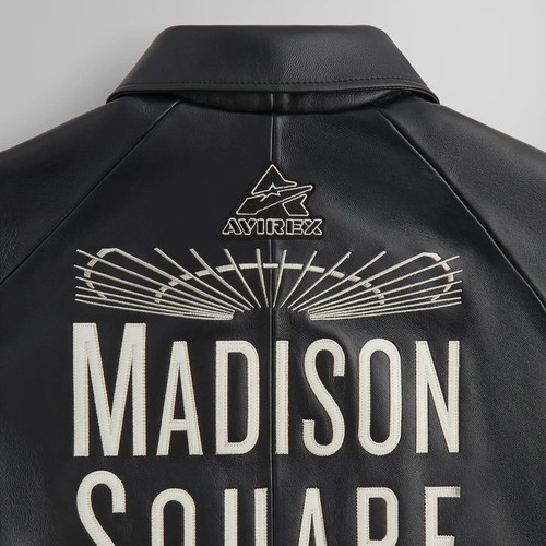 New York Knicks Madison Square Garden Leather Jacket - Kith Avirex Bomber Coat - Bild 5 von 7