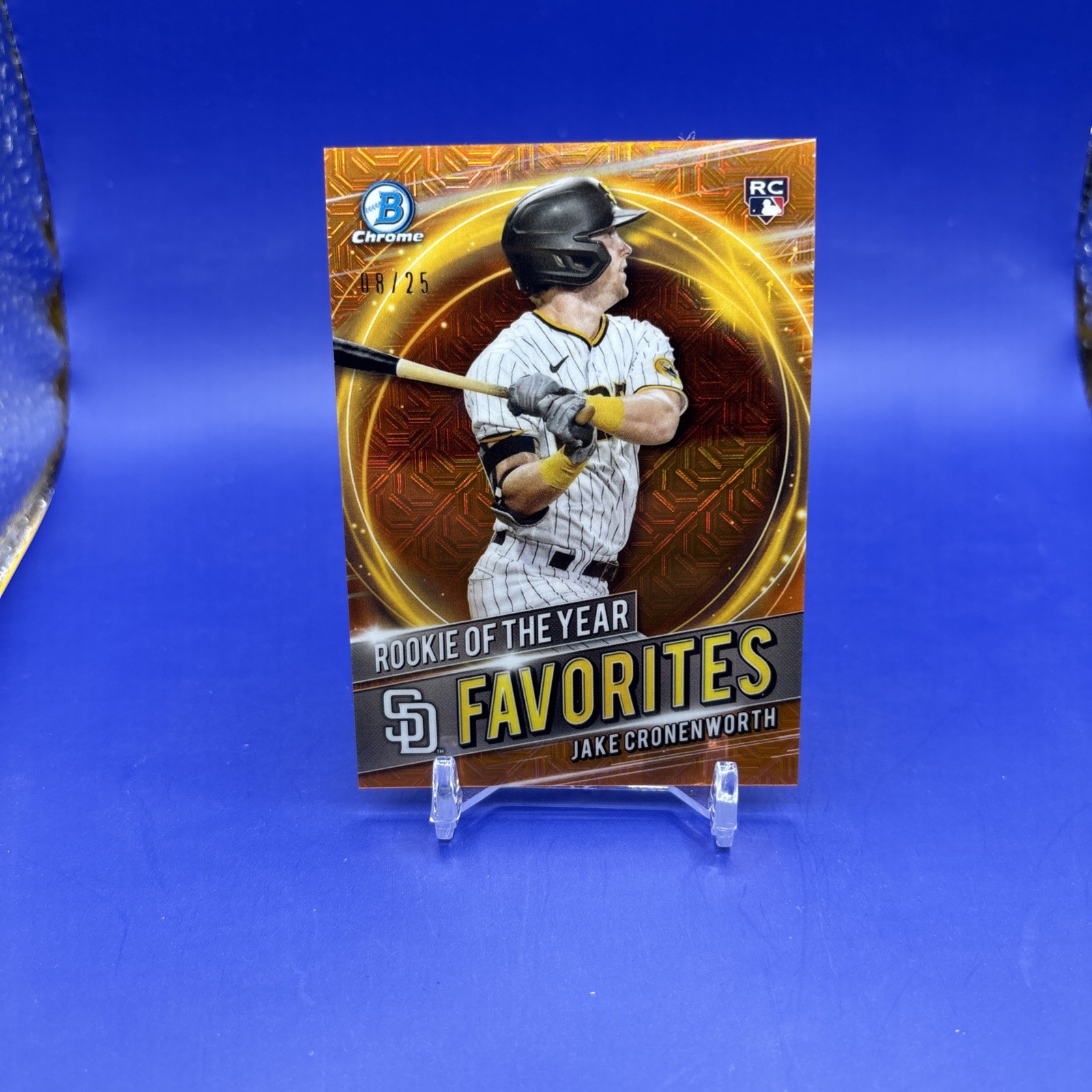 2021 Bowman Chrome Jake Cronenworth Rookie of The Year Favorites RC  Orange /25