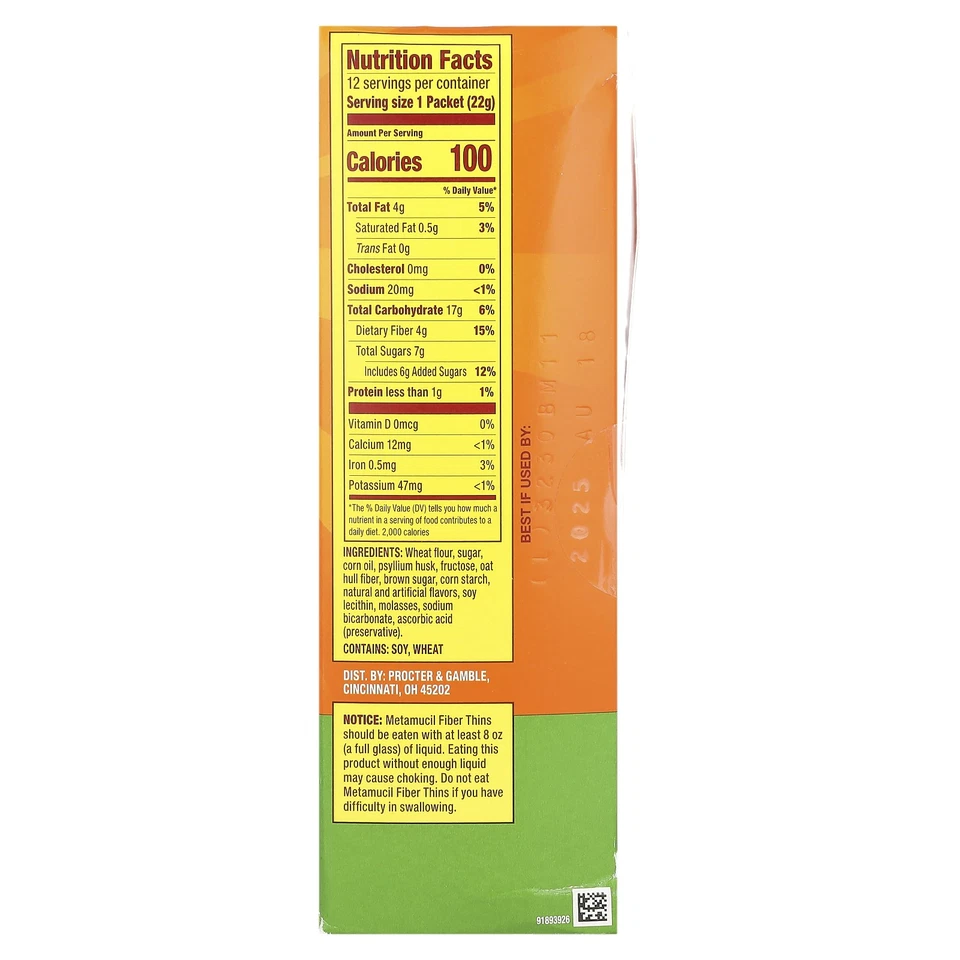 Finos de fibra, manzana crujiente, 12 paquetes, 0,77 oz (22 g) cada uno Foto 2 de 2