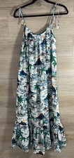 Emerson Fry India Collection Sleeveless Tropical Maxi Dress XS/S Organic Cotton