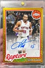 2025-26 Topps Chrome Vince Carter 1980-81 45th Anniversary Gold On Card Auto /50