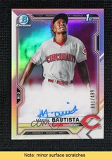 2021 Bowman Chrome Prospects Refractor 91/499 Mariel Bautista Auto READ 0vs5