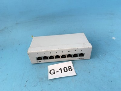 TIGER CAT6A 8-Port RJ45 Network Patch Panel Wall Mount Ethernet LAN CAT6A