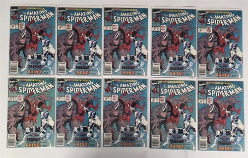 AMAZING SPIDER-MAN #344 Lot of (10) Comics ALL NEWSSTAND 1st Cletus Casady NM/M