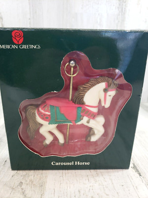 American Greetings Carousel Horse Christmas Ornament