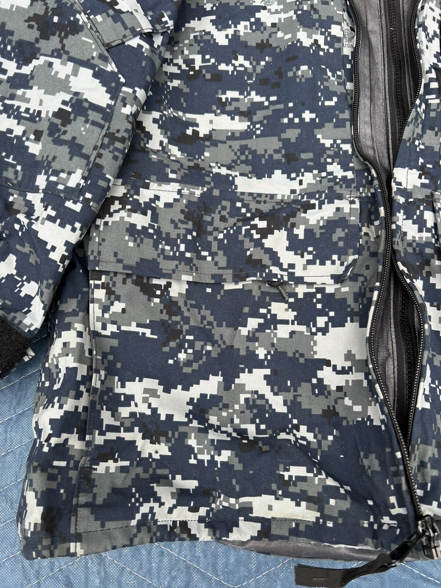 USN Navy Unisex Working Uniform NWU Type I Blue Gore-Tex Parka