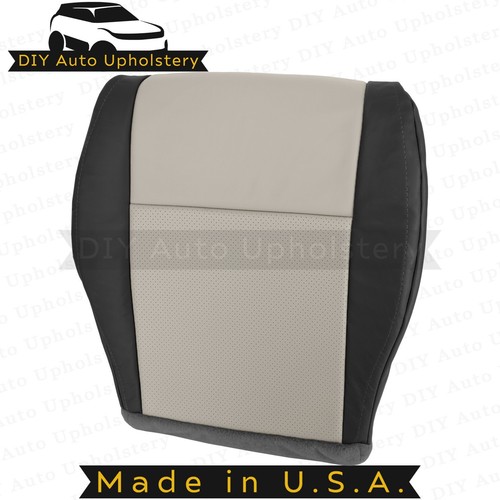 2008-2010 For Jeep Grand Cherokee Driver Bottom Leather Seat Cover 2Tone Gray - Picture 7 of 8
