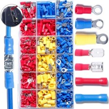 545PCS ASSORTED INSULATED ELECTRICAL WIRE TERMINAL SET SPADE CRIMP CONNECTOR KIT