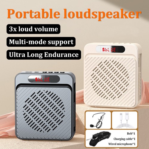 Mini Wired Audio Speaker Megaphone Voice Amplifier Loudspeaker w/Mic For Teacher - Picture 1 of 20