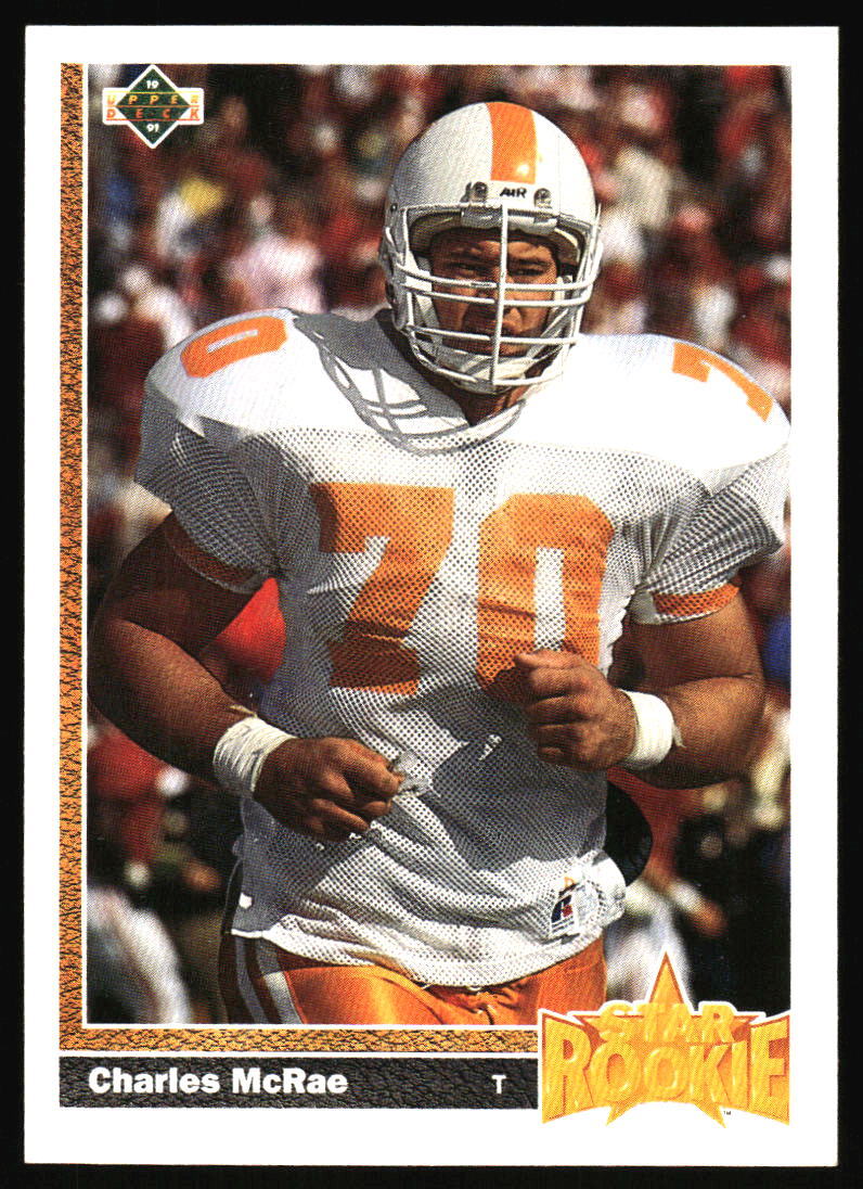 1991 Upper Deck Charles McRae  Rookie  #6 Tampa Bay Buccaneers