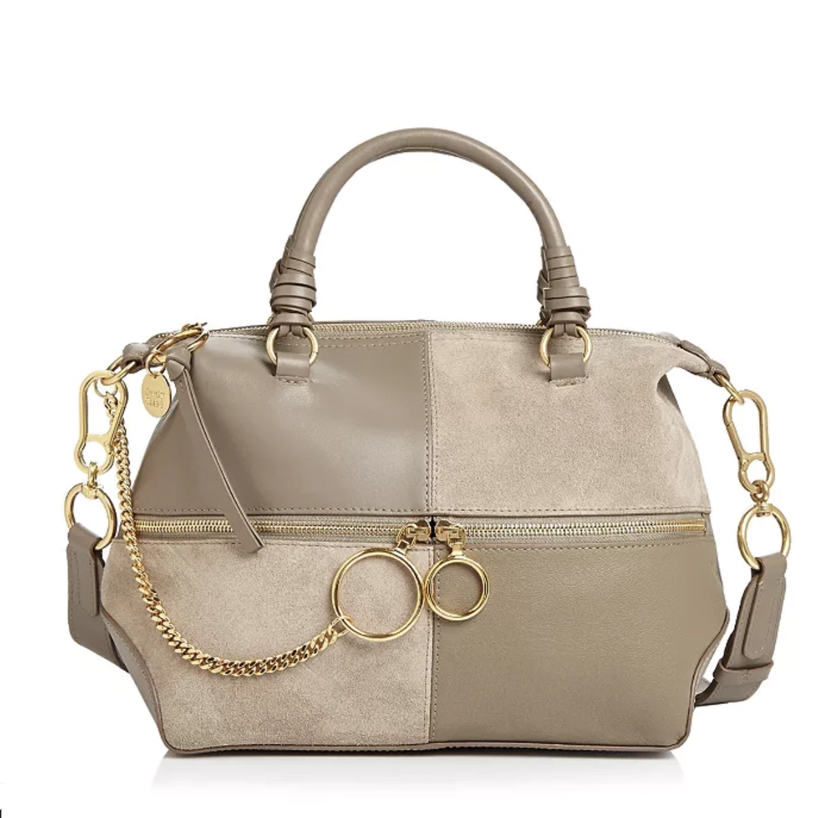 See By Chloe EMY Medium shoulder bag in Motty Gray Gold Hardware