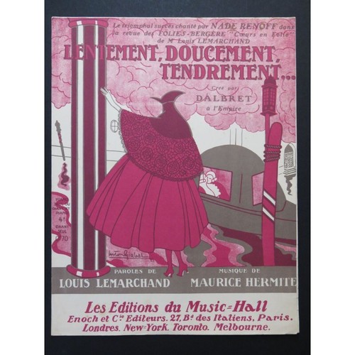 HERMITE Maurice Lentement Doucement Tendrement Chant Piano 1924 - Imagen 2 de 4