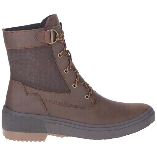 Merrell Ridgeway Waterproof Leather Hiking Boots Men’s Size 12 Dark Brown & Blk Merrell Ridgeway Waterproof Brown Leather Hi Top HIking  main image 3