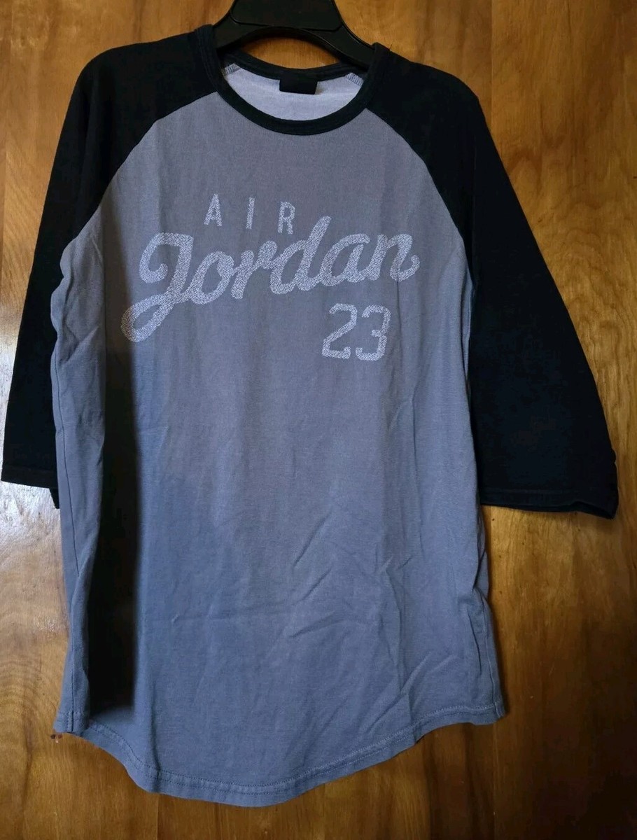 Nike Air Jordan 3/4 Raglan Grey Men's T Shirt Size Medium