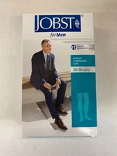 Jobst 115410 For Men Black 20-30 mmHg Large Thigh CT Compression Socks NEW